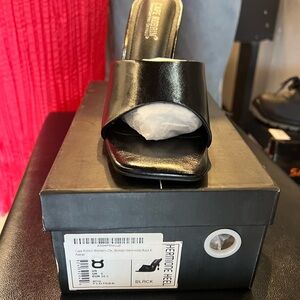 Cape Robbin Black Open-Toe Heels